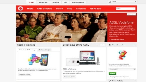 Nuovo look per il portale Vodafone.it