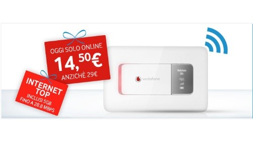 Promozione Vodafone: Internet Key WiFi e piano dati Internet Top a soli 14,5€ al mese