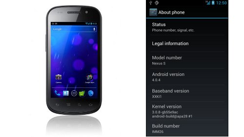 Samsung Nexus S, custom ROM con Android 4.0.4
