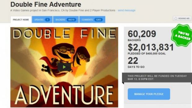 Double Fine Adventure supera i 2 milioni su Kickstarter