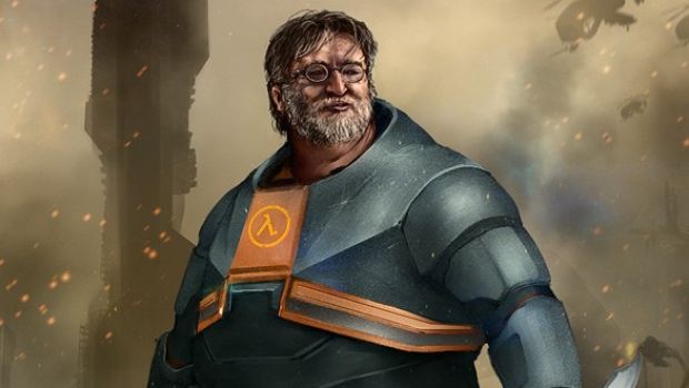 Tributo al Gabe Newell barbuto, nella fan art veste la tuta HEV di Freeman