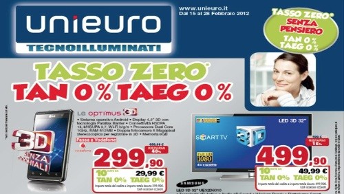Il nuovo volantino delle offerte di Unieuro