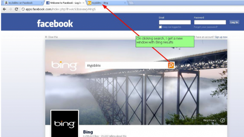 Facebook: ricerche con Bing alla disconnessione