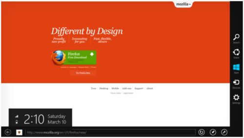 Windows 8: Firefox sarà un browser 