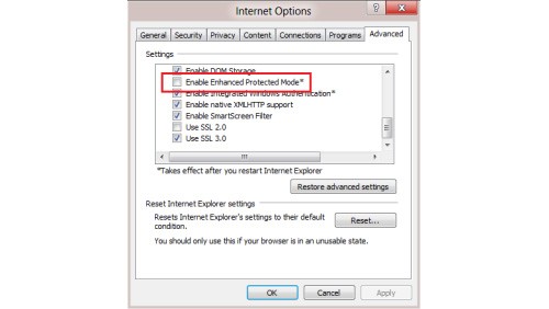 Enhanced Protected Mode in Internet Explorer 10