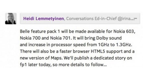 Niente Nokia Belle FP1 su Nokia N8 e altri smartphone Symbian^3