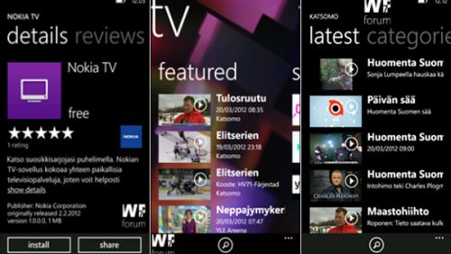 Nokia TV: streaming di show TV su Nokia Lumia