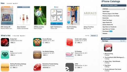 Cataloghi, delusione per la nuova sezione App Store