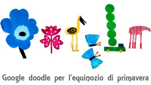 Equinozio di primavera, un Google doodle in fiore