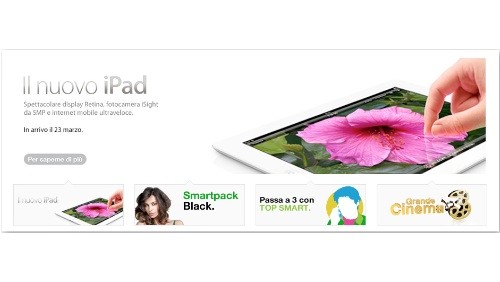 Nuovo iPad, in arrivo con 3 Italia