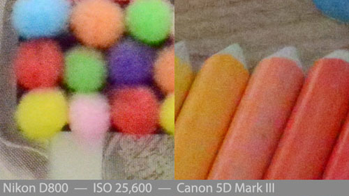 Nikon D800 e Canon EOS 5D Mark III, confronto ISO