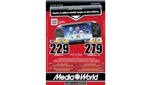 Mediaworld, PlayStation Vita in offerta solo per questo weekend