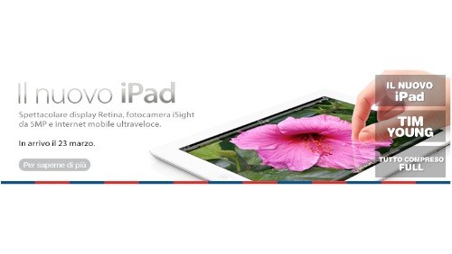 Nuovo iPad anche con TIM