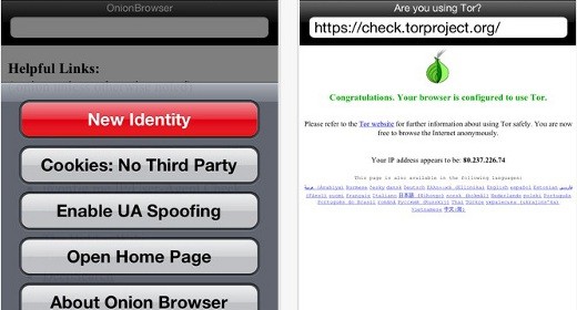 Onion Browser, l'anonimato su iPhone e iPad