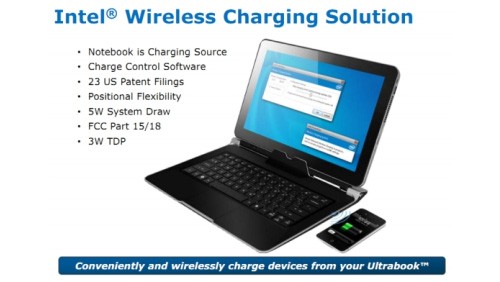 Ultrabook con ricarica wireless per smartphone