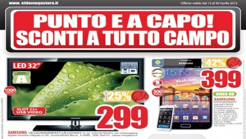 Eldo, sconti a tutto campo