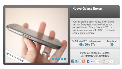 Groupalia: Galaxy Nexus a 399€