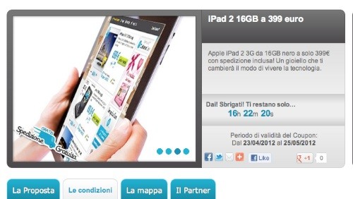 Groupalia: Apple MacBook Air a 799 euro e Apple iPad 2 16 GB a 399 euro