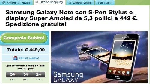 Groupon: Samsung Galaxy Note a 449€