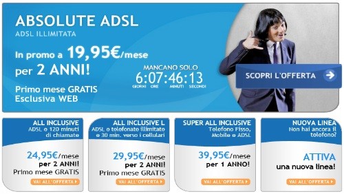 Infostrada sconta per due anni gli abbonamenti Absolute ADSL, All Inclusive e All inclusive L