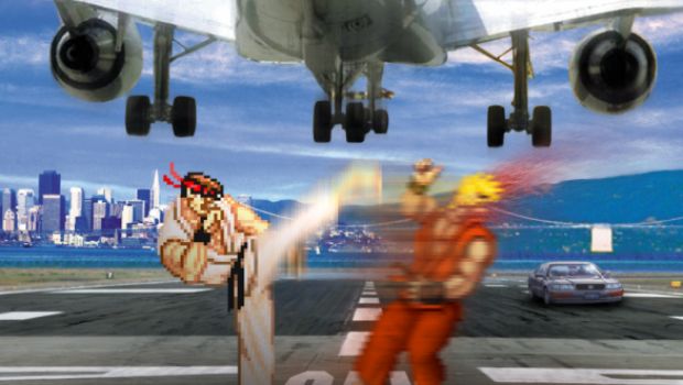 Videogiochi a 8-bit nella vita reale secondo i fotomontaggi dell'artista Lee Vidal