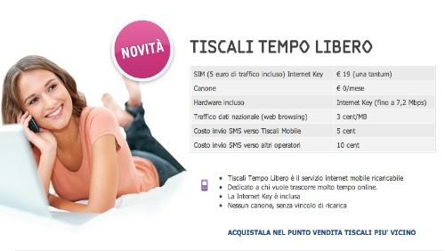 Tiscali Mobile lancia 