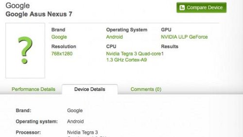 ASUS Nexus 7, tablet Tegra 3 con Android 4.1 JB