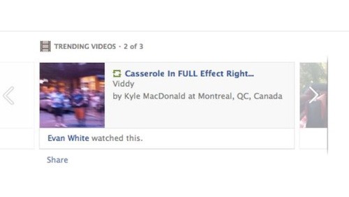 Facebook consiglia i video più visti dagli amici