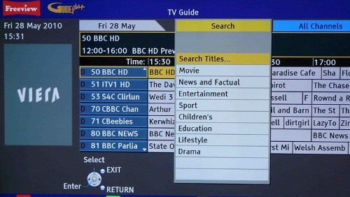 TV Panasonic Viera, condivisione dei contenuti registrati via DLNA