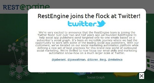 Twitter compra RestEngine