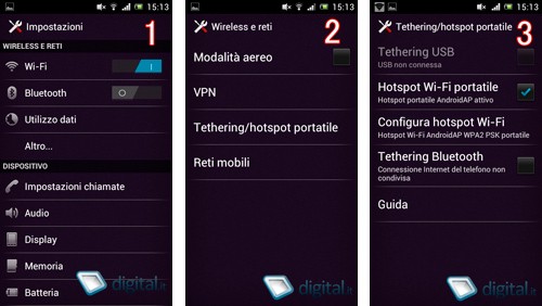 Terremoto: condividere connessione WiFi da Android