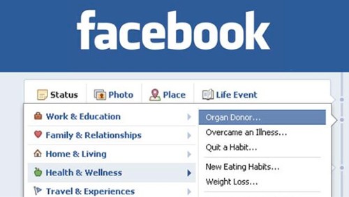 Donatori di organi su Facebook, boom di iscrizioni