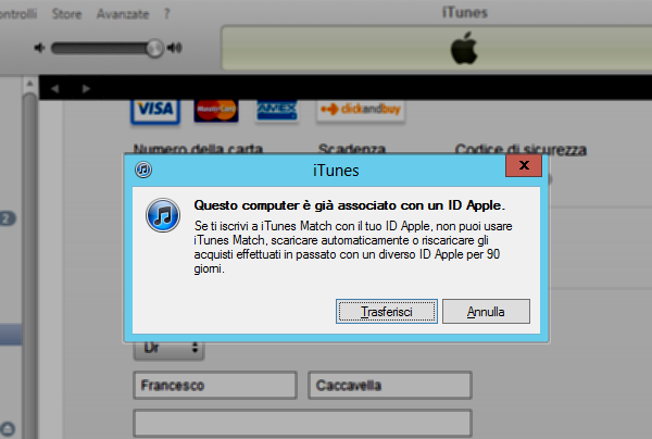 Usare iTunes Match: passo 4 Usare iTunes Match: passo 4