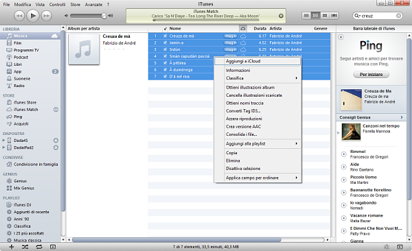 Usare iTunes Match: passo 8 Usare iTunes Match: passo 8