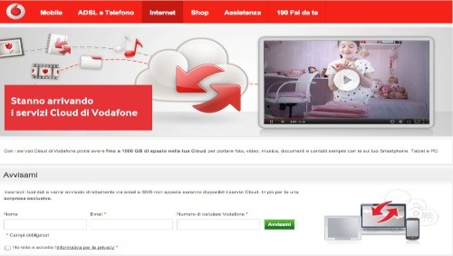 Vodafone Cloud: fino a 1000 GB di spazio online per PC, smartphone e tablet pc