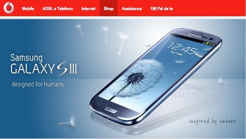 Samsung Galaxy S3 in arrivo con Vodafone