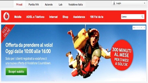 Vodafone Countdown: 300 minuti al mese di chiamate per 3 mesi a 5 euro