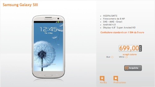 Wind lancia l'offerta abbonamento per il Samsung Galaxy S3