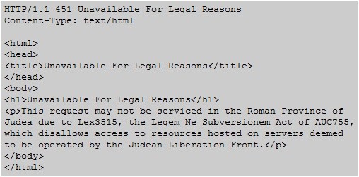 Errore 451 Errore 451