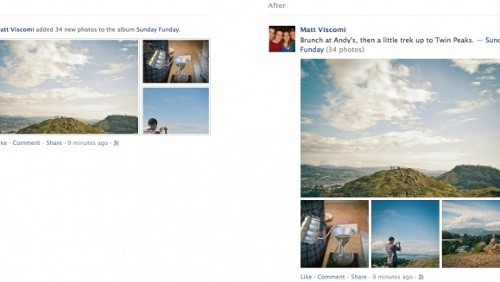 Facebook, nuovo layout per le foto