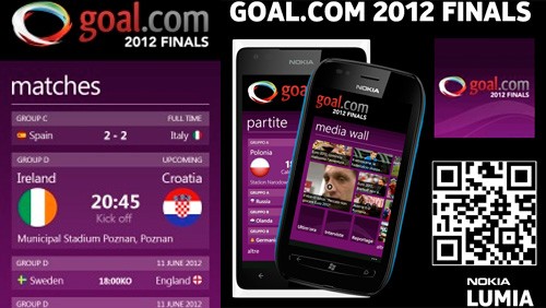 Europei, Goal.com 2012 Finals per Nokia Lumia