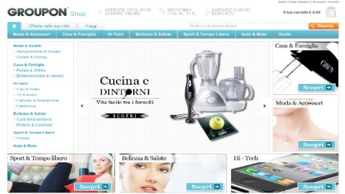 Groupon Shop, offerte esclusive sempre online con sconti sino al 70%