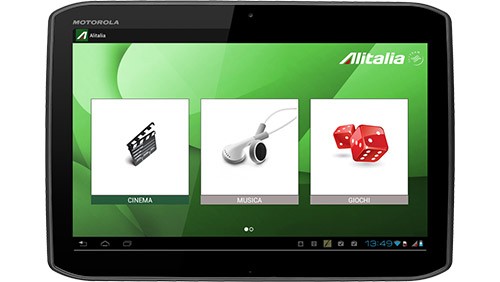 Motorola XOOM 2 sui voli Alitalia