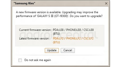 Samsung Galaxy S3, primo aggiornamento firmware