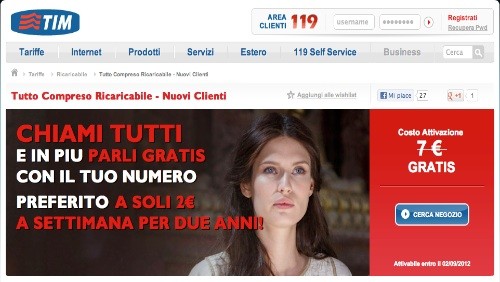 TIM Tutto Compreso Ricaricabile: chiami tutti a soli 2 euro alla settimana per due anni
