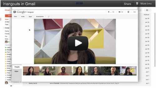 Gmail, Google+ Hangouts per le videoconferenze