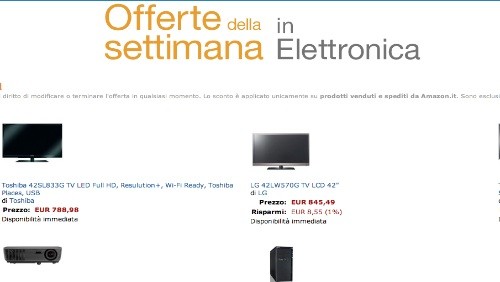 Amazon: le proposte di elettronica della settimana