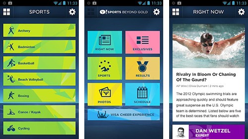 Olimpiadi di Londra 2012, un'app Android da Yahoo!