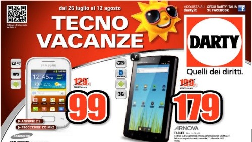 Darty lancia il nuovo volantino con la promozione Tecno Vacanze