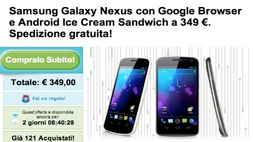 Groupon: Galaxy Nexus a 349 euro e Samsung Galaxy Note a 469 euro